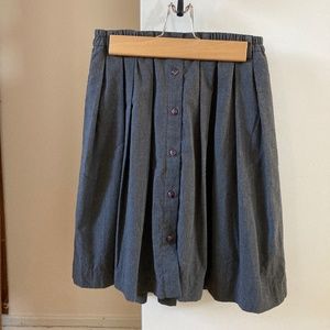 Grey, A-line midi skirt